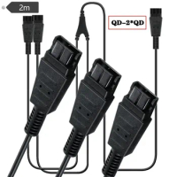 QD To Dual QD Cable Earphones PC Connection Cable Quick Disconnect Y-Shaped Training Cable, Suitable For Jabra GN Earphones
