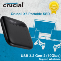 Crucial X6 SSD External Solid State Drive USB 3.2 Gen2 PSSD 500GB 1T 2TB 4TB Portable SSD Type-C Hard Disk for Loptop PC Mac Lot