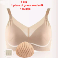 Yuei imay Women's Daily Pocket Mastectomy Bra+One Grass Seed Breast Pad 6610