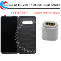 Original For LG V60 ThinQ 5G Dual LCD Secondary Screen Replacement Touch Screen Digitizer Assembly For LG V60 charging adapter