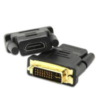 DVI 24+5 To Adapter Cables Plated Plug Male To Female HDMI-compatible To DVI Cable Converter 1080P for HDTV Projector Monitor