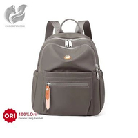 2210 Tas Ransel Wanita Backpack Wanita Remaja Tas Bahan Anti Air Fossil Gray