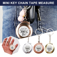 Rantai kunci mini dengan pita ukur 2 meter, alat ukur pita keluli K0P9