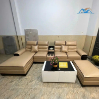 Bộ Sofa Góc L 3m2x1m6 – Đôn 80x60 + Bàn Kính Sang Trọng