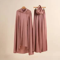 Fisura Scarf Mukena Aisyah Pet Knitting Malay Peach
