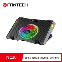 【FANTECH】RGB五段式多角度靜音筆電散熱座(NC20)
