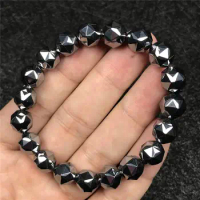 10mm Natural Terahertz Bracelet Jewelry For Women Men Rare Healing Beads Love Gift Powerful Energy Wealth Gemstone AAAAA