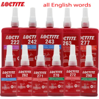 Threadlocker English words Loctite 222 241 242 243 263 272 277 290 Screw Adhesive Anaerobic 270 2701 Thread Sealant loctite glue