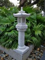 中國風石燈籠仿古石雕禪意中式落地燈日式庭院戶外太陽能擺件