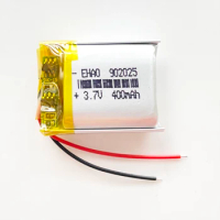 3.7V 400mAh Polymer Lithium Lipo Battery Rechargeable 902025 Li Cells Power Customized For MP3 GPS Smart Watch Camera Bluetooth