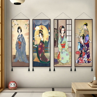 日式裝飾畫料理店刺青紋身店掛畫壁毯浮世繪仕女和風餐廳壁畫掛毯
