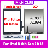 LCD For iPad 6 6th Gen 2018 A1893 A1954 Touch Screen Digitizer panel / LCD Display Screen For ipad 9.7 2018 A1893 A1954