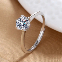 Hot Sale 925 Sterling Silver Infinity Female 1 Carat 2 Carat Engagement Moissanite Diamond Rings