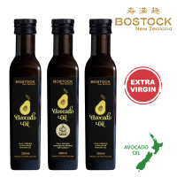 【壽滿趣- Bostock】紐西蘭頂級冷壓初榨酪梨油x2+蒜香風味酪梨油x1(250ml x3)