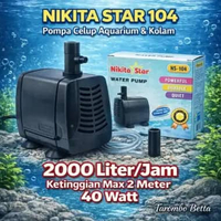 NIKITA STAR NS 104 - Mesin Pompa Air Celup Kolam Ikan Filter Aquarium Aquascape NS104