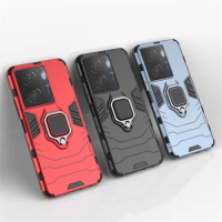 For Vivo iQOO Z7X Case Cover for Vivo iQOO Z7X Cover Armor Shell Capa Para Finger Ring Kickstand Back Phone Case for iQOO Z7X 5G