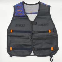 Children Black Camouflage Tactical Vest Kit Kids Tactics Vest Supply for Nerf N-Strike Elite/Mega/Rival/Series