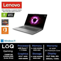 LENOVO Laptop LOQ 15ARP10E Ryzen 7 7735HS 16GB SSD 512GB 15.6" FHD Windows 11 OH 2024 Luna Grey [83S