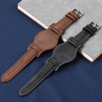Premium Genuine Leather Watch Band 18 20 22mm Handmade Cowhide Watch Strap for Seiko Replacement Wristband for Rolex Bracelet