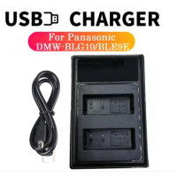 DMW-BLG10 LCD USB Dual Battery Charger For Panasonic Lumix DMC-GF6 GX7 GX80 GX85 GX7 Mark II DMW-BLE9E Charger