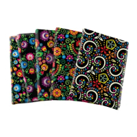 Mexico Style Flowers Pattern Bullet Textured Liverpool Patchwork Tissue Kids home textile
