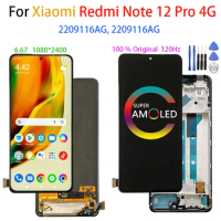 Original Amoled For Xiaomi Redmi Note 12 Pro 4G Lcd Display Screen Digitizer For Redmi Note12 Pro 2209116AG, 2209116AG Display