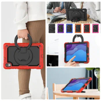Shockproof Military Stand Case for Lenovo Tab K10 M10 Plus TB-125F Silicone Cover for Lenovo Tab M10 HD X306F Kids Hard Cover
