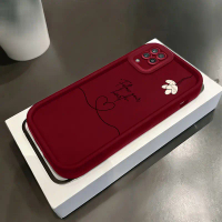 Casing Hp untuk Samsung Galaxy A22 M22 Case Casing HP Garis melukis jantung Pola kasus ponsel tangga
