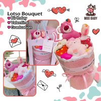 Moo Baby Lotso Plush Bouquet Lotso Bouquet Bunga Lotso Birthday Gift Bouquet Doll Lotso Gift Lotso F