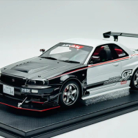 Line Model 1:18 GTR R34 Z-TUNE JDM Simulation Limited Edition Resin Metal Static Car Model Toy Gift