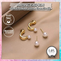 Anting Mutiara Gold Minimalis Anting Fashion Desain Simple Tapi Mewah Anting Mutiara Gold Gaya Klasi