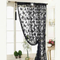 1 Macrame Curtain Black Butterfly Light Curtain Wall Hanging, Tapestry Door Hanging Room Partition Home Decoration