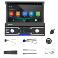 1 Din Carplay Android Auto 7 inch Android 10.1 Universal Car Radio WIFI Telescopic Screen Multimedia Player A