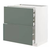 METOD/MAXIMERA 廚櫃組合, 白色/bodarp 灰綠色, 80x60x80 公分