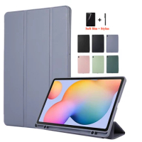 For Samsung Galaxy Tab S6 Lite Case with Pen Holder Flip Stand Soft TPU Back Tablet for Galaxy Tab S6 Lite Case SMP610 10.4 inch