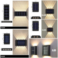Lampu Outdoor Tenaga Surya-Lampu Dinding Tenaga Surya-Tahan Air Ada Sensor Cahaya Solar