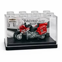 VINCLUX Mainan Miniatur Motor Polisi Diecast Metal Box Acrylic Police Mini Motor Polisi 05