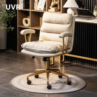 UVR Computer Gaming Chair Girls Makeup Chair Sedentary Comfortable Office Chair Sponge Cushion Lift Adjustable Computer Chair