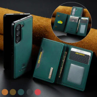for samsung z fold 5 Anti-fingerprint Wallet Mobile Phone Case for Samsung Galaxy Z Fold 5 Fold5 Card Slot Best Protection Capa