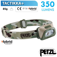 【PETZL】TACTIKKA+ 超輕量標準頭燈/350流明.IPX4防水.LED頭燈(E089EA01 迷彩)