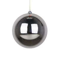 Bola Natal Ukuran 15 cm Jumbo Hiasan Glossy Aksesories - Silver Glossy