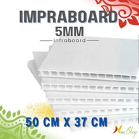 Impraboard Infraboard 5mm 50cm x 37cm / PP Art Board putih