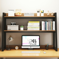 書架 ● 簡易書架桌麵 置物架鐵藝辦公室 桌上 收納 小架子 書桌整理架