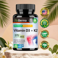 Vitamin D3+K2 10000lU Bioderma, jaga kepadatan tulangperbaiki metabolisme tubuh，60 kapsul