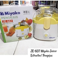 MIYAKO JE-607 Juice Extractor Pengejus 600mL 250W JE607 JE 607 - Kuning - GARANSI