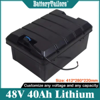 Lithium Rechargeable 48V 40Ah Electric Bike Battery For 2000W Motor mobility 48V scooter tricycle car + 54.6V 5A charger BMS 1kw