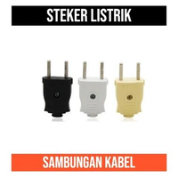 Stop Kontak Over Steker Gepeng Colokan Listrik Adapter Pipih Sambungan Hitam