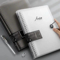 Buku Nota Pengikat Daun Longgar Lutsinar, Saiz A5, B5, A4, dengan Penutup Teras Dalam, Sesuai untuk 