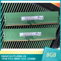 1 Pcs RAM For SK Hynix HMA81GU7CJR8N-VK 8G 8GB 1RX8 PC4-2666V ECC UDIMM Memory DDR4 2666