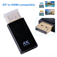 Kabel Penyesuai serasi 4K DP ke HDMI, 1pc, Video dan Audio serasi, Resolusi 1080P, DP ke HDMI, L5A4